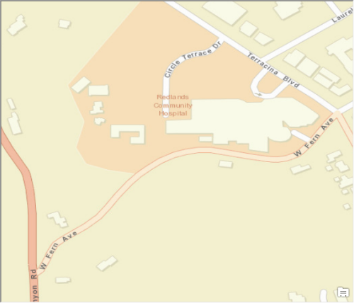 Street map image showing location of reverse geocoding examples Street map image showing location of reverse geocoding examples